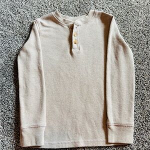 Boys cream henley shirt